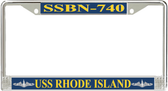 USS Rhode Island SSBN-740 License Plate Frame