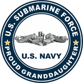 US Submarine Force Proud Granddaughter Decal