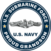 US Submarine Force Proud Grandson Decal