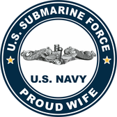 US Submarine Force Proud Wife Decal