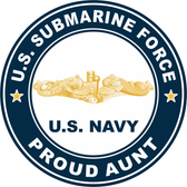 US Submarine Force Proud Aunt Gold Dolphins Decal