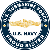 US Submarine Force Proud Sister Gold Dolphins Decal