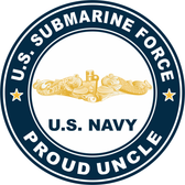 US Submarine Force Proud Uncle Gold Dolphins Decal