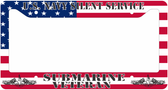 U.S. Navy Silent Service Veteran Flag License Plate Frame