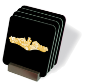 Submariner Gold Dolphins Drink Coasters