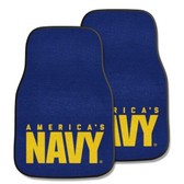 U.S. Navy 2-pc Carpet Car Mat Set (17"x27")