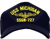 USS Michigan SSGN-727 Gold Dolphin Custom Embroidered Ball Cap