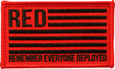 RED - Remember Everyone Deployed - velcro-backed patch