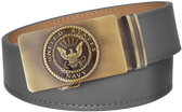 U.S. Navy Grey Full Grain Leather Slide Belt
