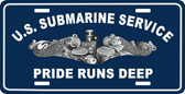 U.S. Submarine Service/Pride Runs Deep Auto Tag
