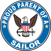 Proud Parent of a Sailor U.S. Navy Round Decal