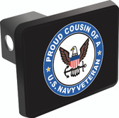 Proud Cousin of a U.S. Navy Veteran Trailer Hitch Cover