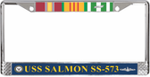 USS Salmon SS-573 Vietnam Veteran 3-Ribbon Stack License Plate Frame