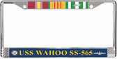 USS Wahoo SS-565 Vietnam Veteran 3-Ribbon Stack License Plate Frame