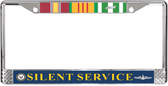 Silent Service Vietnam Veteran 3-Ribbon Stack License Plate Frame
