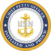 U.S. Navy CPO "Initiated and Proud" Decal
