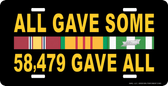 All Gave Some 58479 Gave All Vietnam 3 Ribbon Stack License Plate