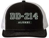 DD-214 Alumni Embroidered Mesh-Back Cap (Made in the USA)
