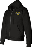 USS Aspro SS-309 with Dolphins Embroidered Zippered Hoodie
