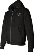 USS Atule SS-403 with Dolphins Embroidered Zippered Hoodie
