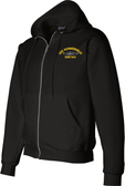 USS Hammerhead SSN-663 with Dolphins Embroidered Zippered Hoodie