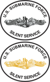 SILENT SERVICE Oval Decal Enlisted or Officer