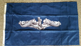 3x5 Silver Dolphin Flag - Made in the USA!