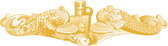 Gold Submarine Dolphin Decal