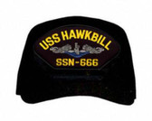 USS Hawkbill SSN-666 Blue Water ( Silver Dolphins ) Submarine Enlisted Custom Embroidered Cap