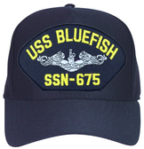 USS Bluefish SSN-675 ( Silver Dolphins ) Submarine Enlisted Custom Embroidered Cap