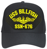 USS Billfish SSN-676 ( Gold Dolphins ) Custom Embroidered Submarine Officers Cap