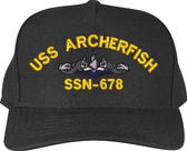 USS Archerfish SSN-678 with Dolphins Custom Embroidered Cap
