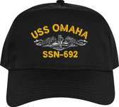 USS Omaha SSN-692 Dolphins Embroidered Cap