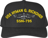 USS Hyman G. Rickover SSN-709 Custom Embroidered Cap
