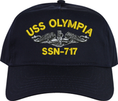 USS Olympia SSN-717 Dolphins Custom Embroidered Cap