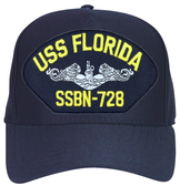 USS Florida SSBN-728 ( Silver Dolphins ) Custom Embroidered Submarine Enlisted Cap