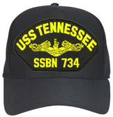 USS Tennessee SSBN-734 ( Gold Dolphins ) Custom Embroidered Submarine Officer Cap