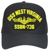 USS West Virginia SSBN-736 ( Gold Dolphins ) Submarine Officer Cap