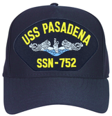 USS Pasadena SSN-752 Blue Water ( Silver Dolphins ) Custom Embroidered Submarine Enlisted Cap