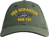 USS Scranton SSN-756 with Dolphins Custom Embroidered Cap