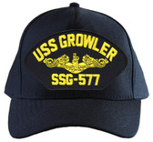 USS Growler SSG-577 ( Gold Dolphins ) Submarine Officers Cap