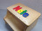 primary colors and ABC engraved Kid's Wooden Step Stool