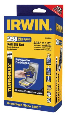 Irwin 29pc Turbomax Metal Index Drill Bit Set | 3018006B