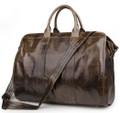 "Jaffna" Smooth Top Layer Vintage Leather Carryall Tote Bag