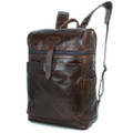 "Point Reyes" Men's Smooth Vintage Leather Backpack - Natural Brown