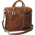 Amerileather "Holmes Investigator" Soft Leather Briefcase - Rusty Brown
