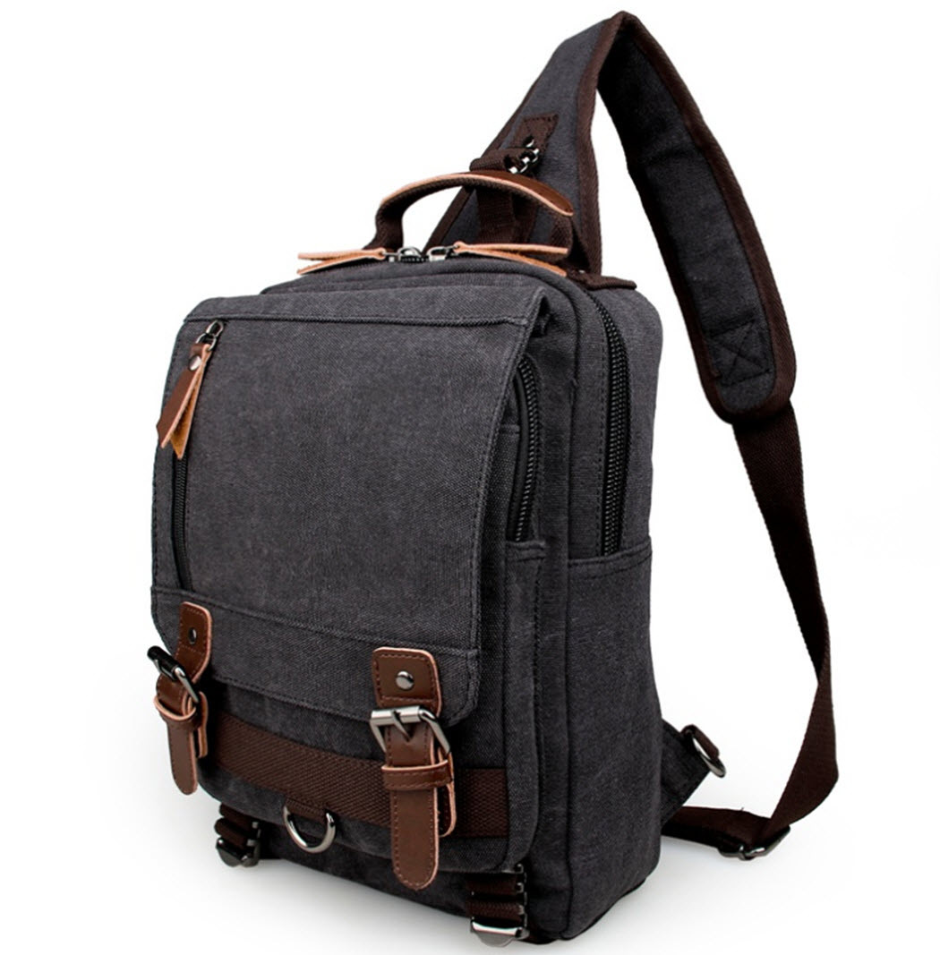 canvas crossbody backpack