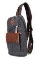"Batam" Men's Canvas Convertable Backpack & Chest Sling - Stone Grey