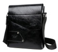 "Polo Fanke" Men's Trendy Soft Faux Leather Shoulder Bag - Black