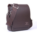 "Kangaroo Kingdom" Men's Durable Faux Leather Shoulder Bag - Black &  Brown